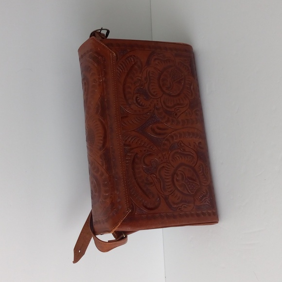 Vintage Casa Flores Leather Handbag - Picture 2 of 6